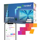 Nanoleaf Canvas WiFi Smart RGB 16M+ Color LED Dimmable Gaming and Home Decor Wall Lights Starter Kit (9 Panels)