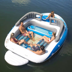 6-Person Inflatable Bay Breeze Boat Island Party Island