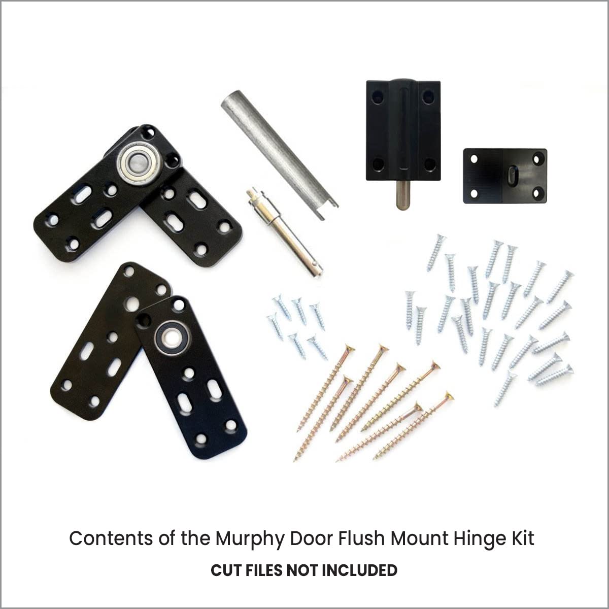 MURPHY DOOR Hidden Hinge Hardware - Easy DIY Hidden Door System, Heavy Duty Swinging Door Hinge for Secret Door or Hidden Door Bookcase, Up to 300 lbs