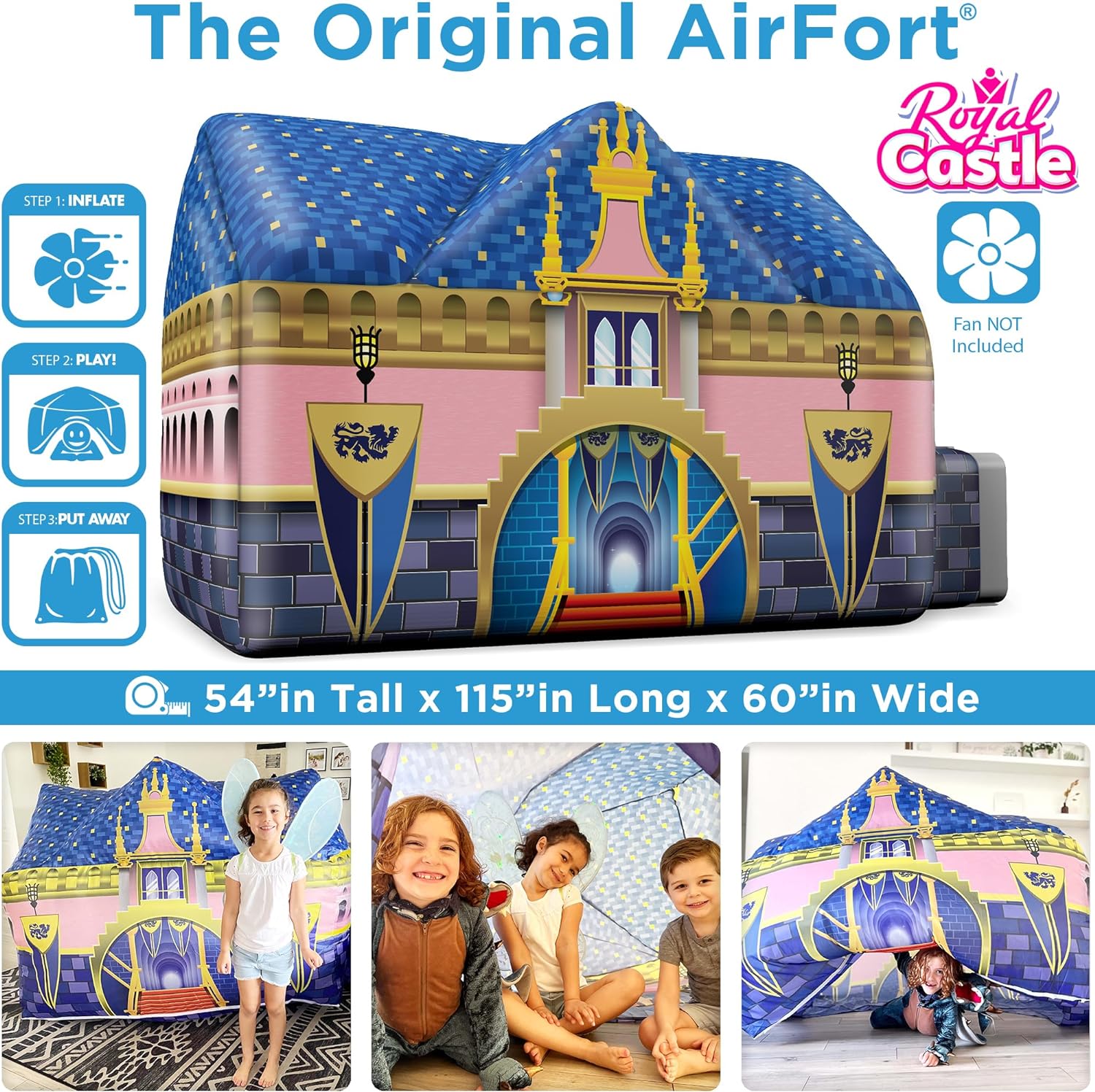 AIR FORT The Original Build A Fort in 30 Seconds, Inflatable Fort for Kids (Digi Camo)